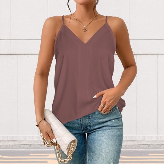 Solid Gem Tank Top- Dark brown