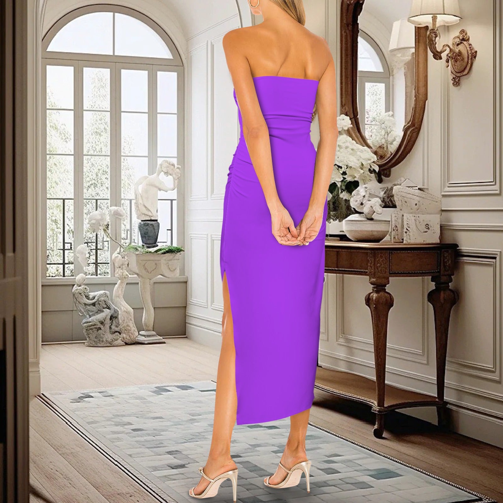 Purple- line dress