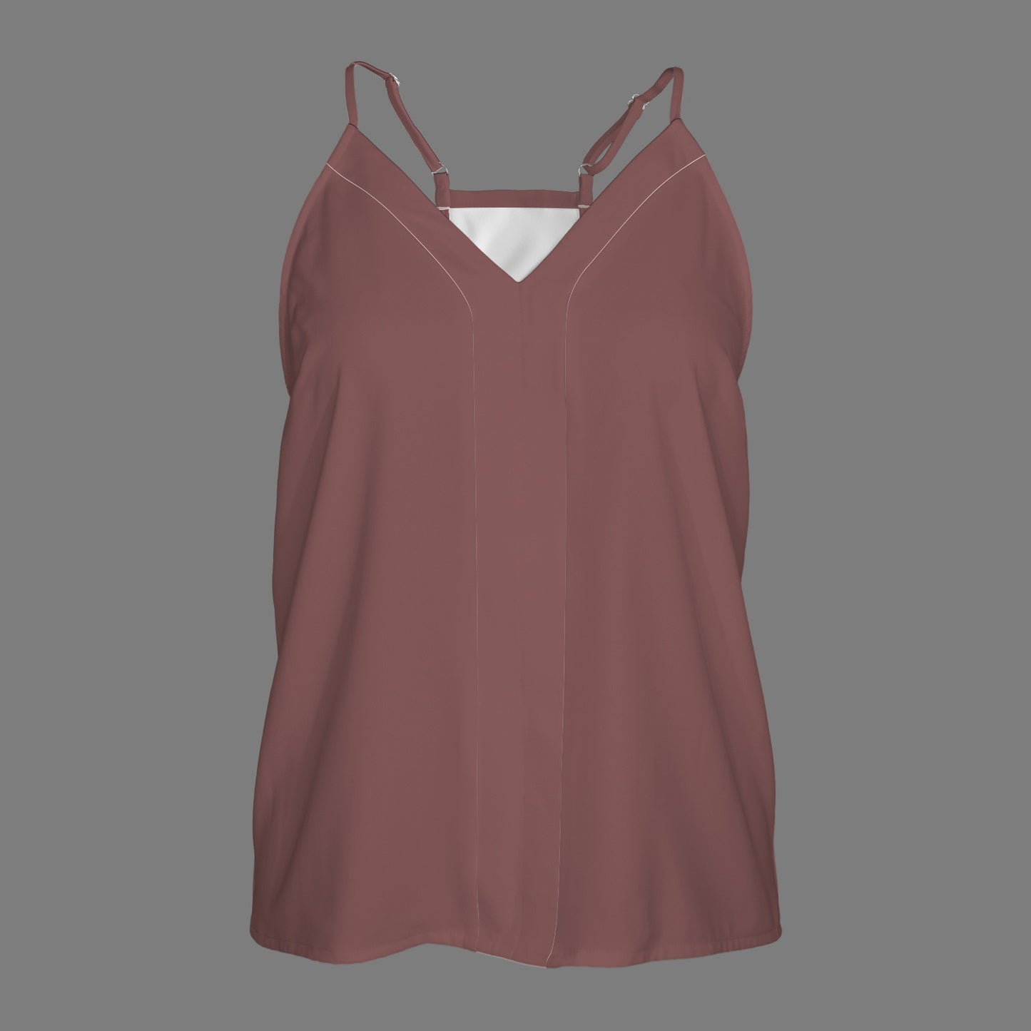 Solid Gem Tank Top- Dark brown